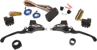 Performance Machine Control Kit With Hydraulic Clutch Handbus in Black Finish For 2011-2015 Softail, 2012-2017 Dyna And 2014-2020 Sportster Models (0062-4024-BM)