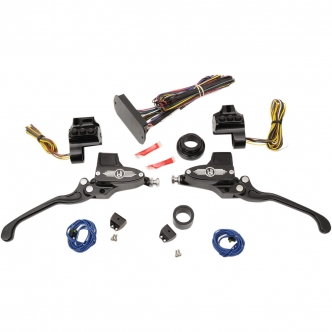 Performance Machine Control Kit 9/16 Inch With 11/16 Inch Hydraulic Clutch Handbus in Black Finish For 2014-2016 FLHT/FLHX Models (0062-4025-BM)