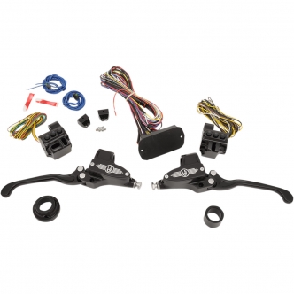 Performance Machine Control Kit 11/16 Inch With 11/16 Inch Hydraulic Clutch Handbus in Black Finish For 2014-2016 FLHT/FLHX Models (0062-4026-BM)