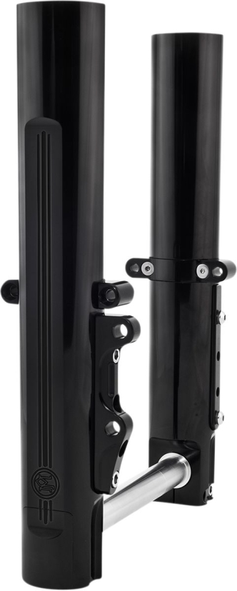 Performance Machine Lower Leg Assembly, Single Disc in Black Finish For 2014-2016 Touring (Including FLTR) Models (0208-2097-B)