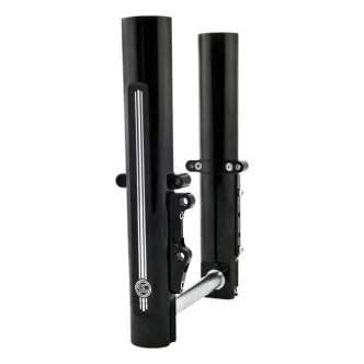 Performance Machine Lower Leg Assembly, Single Disc in Contrast Cut Finish For 2000-2007 FLT/Touring Models (0208-2053-BM)