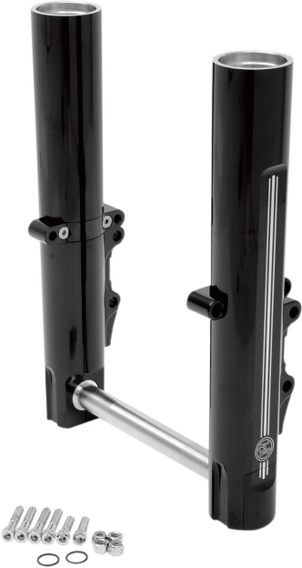Performance Machine Lower Leg Assembly, Dual Disc in Contrast Cut Finish For 2008-2013 Touring Models (0208-2056-BM)