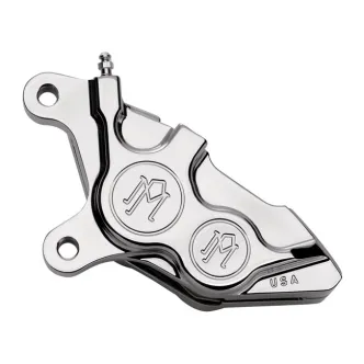 Performance Machine Front Left Side 4 Piston Differential Bore Caliper 11.5 Inch Discs in Chrome Finish For 2000-2014 Softail, 2000-2017 Dyna, 2000-2007 Touring, 2000-2013 XL, 2002-2005 V-Rod Models (0053-2919-CH)
