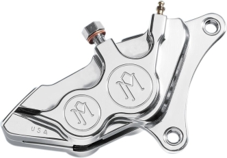 Performance Machine Front Left Side 4 Piston Differential Bore Caliper 11.5 Inch Discs in Chrome Finish For 2000-2014 Softail, 2000-2017 Dyna, 2000-2007 Touring, 2000-2013 XL, 2002-2005 V-Rod Models (0053-2919-CH)