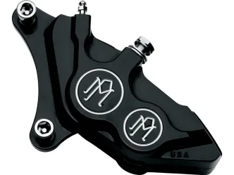 Performance Machine Front Left Side 4 Piston Differential Bore Caliper 11.5 Inch Discs in Contrast Cut Finish For 1984-1999 FLST, 1997-1999 FXST, 1984-1999 FXR/FXD/FXWG, 1984-1999 XL, 1984-1999 FLT/FLH Models (0053-2915-BM)