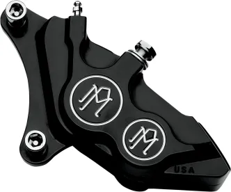 Performance Machine Front Left Side 4 Piston Differential Bore Caliper 11.5 Inch Discs in Contrast Cut Finish For 2000-2014 Softail, 2000-2017 Dyna, 2000-2007 Touring, 2000-2013 XL, 2002-2005 V-Rod Models (0053-2919-BM)