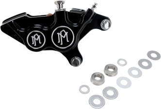 Performance Machine Front Right Side 4 Piston Differential Bore Caliper 11.5 Inch Discs in Contrast Cut Finish For 2000-2014 Softail, 2000-2017 Dyna, 2000-2007 Touring, 2000-2013 XL, 2002-2005 V-Rod Models (0053-2920-BM)