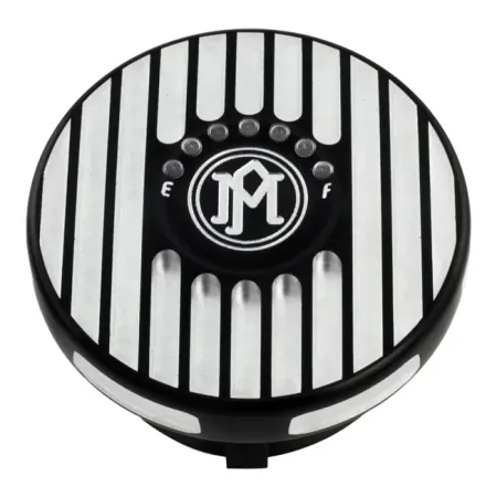 Performance Machine Grill LED Lighted Fuel Gauge in Contrast Cut Finish For 1996-2020 HD With Stock Fuel Gauge in Gas Cap Models (0210-2025GRL-BM)