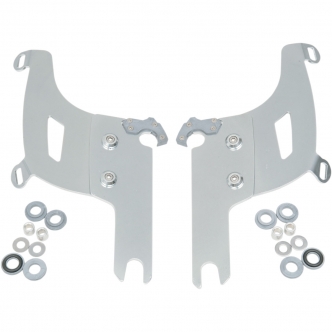 Memphis Shades Bullet Fairing Trigger-Lock Mounting Kit In Polished Stainless Steel for HD Touring Models (MEK1939)