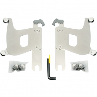Memphis Shades Bullet Fairing Trigger-Lock Mounting Kit In Polished Stainless Steel for HD Softail Models (MEK1975)