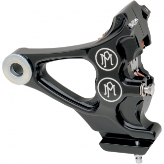Performance Machine Integrated 4 Piston Caliper & Bracket Differential Bore in Contrast Cut Finish For 1987-1999 Custom Softail With 1 Inch Axle (Excluding Models With 200mm Rear Tire) Models (1274-0076-1-BM)