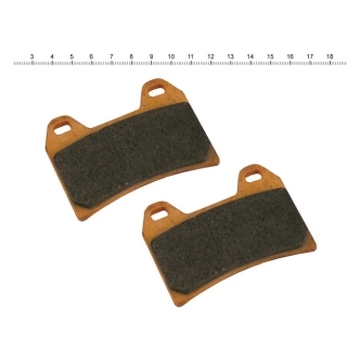 Performance Machine Pair Of Replacement Sintered Brake Pads Integrated Rear For Softail Models (0053-1608DS)