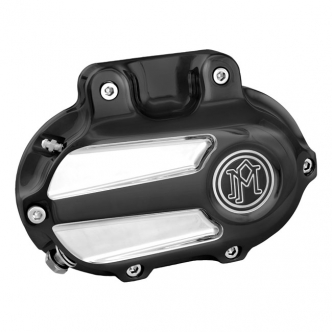 Performance Machine Transmission End Cover Scallop 5 Speed Cable Clutch in Contrast Cut Finish For 1987-2006 Softail, 1987-2006 FLT, 1991-2005 Dyna Models (0066-2024-BM)