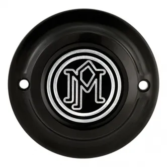 Performance Machine 2 Hole Scallop Ignition Cover in Contrast Cut Finish For 1970-1999 B.T. (Excluding TC), 2004-2017 XL Sportster Models (0177-2030-BM)