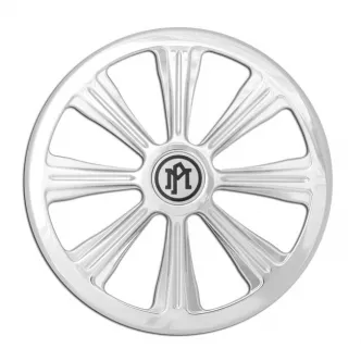 Performance Machine Super Gas Riviera Interchange Face Plate in Chrome Finish For All Interchange Air Cleaner Kits (0206-2010RIV-CH)