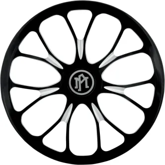 Performance Machine Super Gas Heathen Interchange Face Plate in Contrast Cut Finish For All Interchange Air Cleaner Kits (0206-2010HEA-BM)