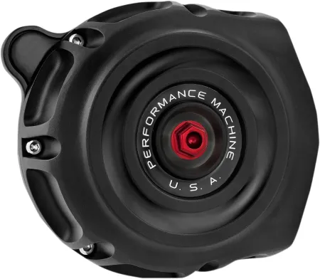 Performance Machine Vintage Air Cleaner in Black Ops Finish For 2016-2017 Softail, 2017 FXDLS, 2008-2016 Touring (E-Throttle) Models (0206-2131-SMB)