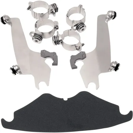 Memphis Shades No-Tool Trigger-Lock Mounting Kit For Memphis Sportshield In Polished Finish For HD V-Rod Models (Excludes VRSCR) (MEM8927)