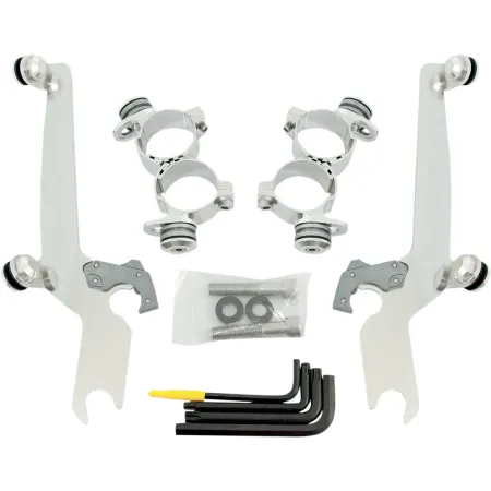 Memphis Shades No-Tool Trigger-Lock Mounting Kit For Memphis Sportshield In Polished Finish For HD Sportster 2010-2015 XL 1200X ModelsModels (MEK1985)