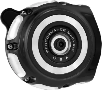 Performance Machine Vintage Air Cleaner in Contrast Cut Finish For 2016-2017 Softail, 2017 FXDLS, 2008-2016 Touring (E-Throttle) Models (0206-2131-BM)