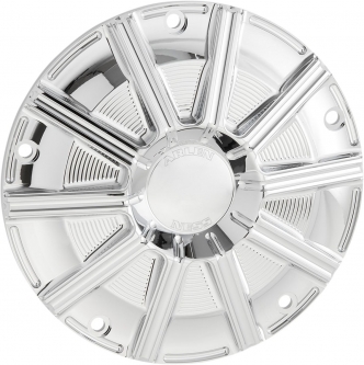 Arlen Ness 10 Gauge Derby Cover In Chrome For Harley Davidson 1999-2017 Dyna, 1999-2018 Softail (Excl. 2018 FLSB), 1999-2015 Touring & Trike Models (Excl. 2015 FLHTCUL, FLHTKL) (700-017)