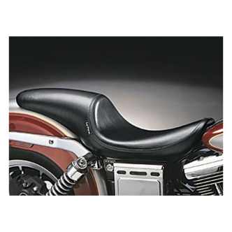 Le Pera Silhouette Deluxe Smooth Foam 10.5 Inch Rider Wide Seat in Black For 2004-2005 Dyna (Excluding FXDWG) Models (LF-168)