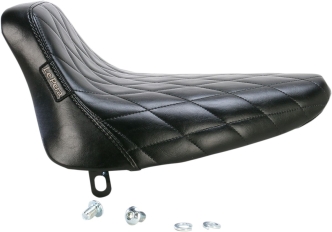 Le Pera Bare Bones Diamond Stitch Foam Solo Seat 12-3/4 Inch Wide in Black For 1984-1999 Softail Models (LN-007DM)