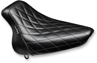 Le Pera Bare Bones Diamond Stitch Foam Solo Seat 12-3/4 Inch Wide in Black For 2000-2007 Softail Models (LX-007DM)