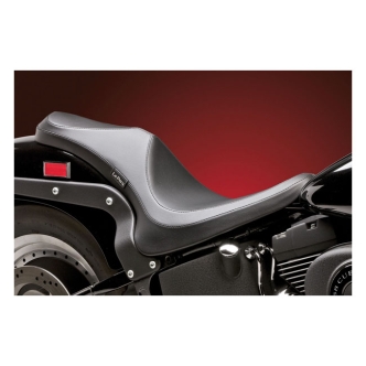 Le Pera Villain Foam 2-Up Seat 10.25 Inch Rider Width in Black For 2000-2017 Softail With Up To 150 Rear Tires Models (LX-810)