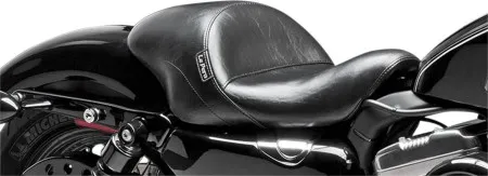 Le Pera Aviator Smooth Foam Solo Seat 12 Inch Wide in Black For 2004-2017 XL Sportster Models With 3.3G Tanks (LFU-316)