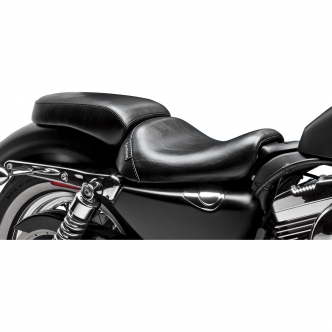 Le Pera Bare Bones Solo Pillion Pad 7 Inch Wide in Black For 2004-2020 XL Sportster Models  With 3.3G Tanks (LF-006P)