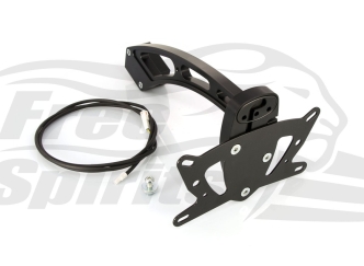 Free Spirits Side License Plate Bracket (UK / USA / AUS & France) in Black Finish For Triumph Bobber & Speedmaster 1200 (308936R)