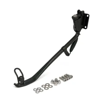 DOSS 1 Inch Shortened Kickstand With Flat Bottom In Black Finish For Harley Davidson 1989-1999 Softail Models (ARM934015)