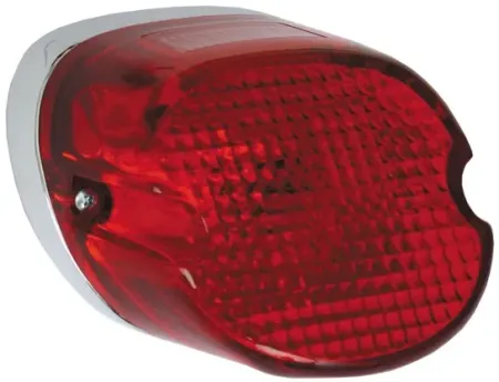 Doss Laydown Taillight With Red Lens For Harley Davidson 1973-1998 Models (31-627)