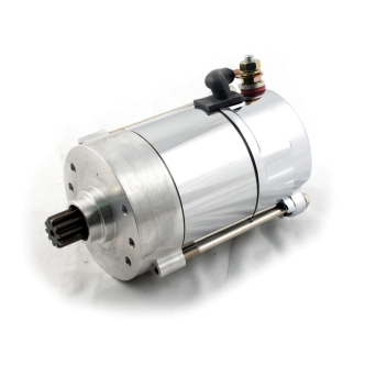 All Balls Hitachi Style 1.4KW Starter Motor In Chrome For Pre-1989 Harley Davidson Big Twin Motorcycles (80-1006)