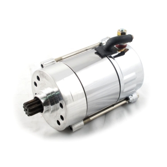 All Balls Prestolite Style 1.4KW Starter Motor In Chrome For Pre-1989 Harley Davidson Big Twin Motorcycles (80-1008)