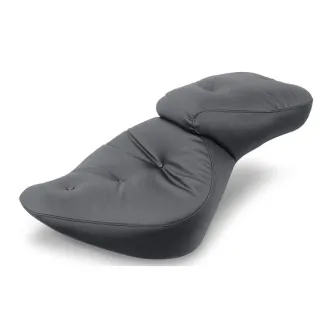 Mustang Regal Wide Touring 2-Up Seat in Black For 2006-2010 FXST With 200mm, 2007-2017 FLSTF Fatboy And 2008-2011 FLSTSB Cross Bones Models (76405)