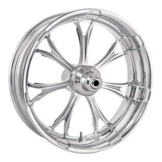 Performance Machine 21 x 3.5 Front Paramount Wheel In Chrome For Harley Davidson 2011-2017 FLSTF/B/S & 2012-2017 FLS/FLSS With Single Disc & ABS Models (1245-7106R-PAR-CH)