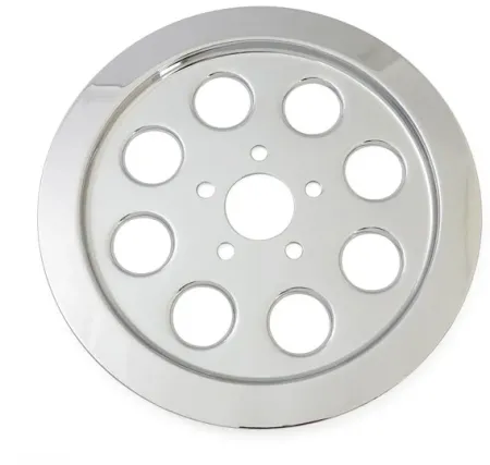 DOSS Inner Pulley Cover In Chrome Finish for Harley Davidson 1982 to 1999 Big Twin with 70 tooth pulley (74938SA)