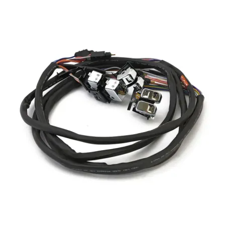 DOSS Switch Set in Black With Radio And Cruise Control. Complete with Amber LED Backlit Switches And 60 Inch Wires For Harley Davidson 2007-2013 FLT Touring Models (63346B)