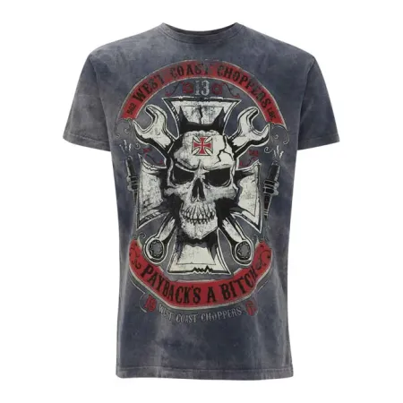 West Coast Choppers Mechanic T-shirt Vintage Blue Size XL (WCCTS132596BLXL)