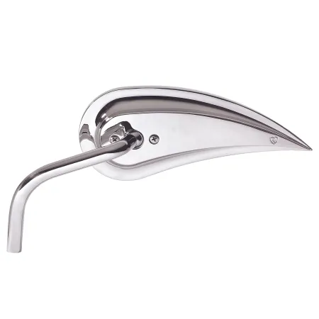 Arlen Ness Rad III Steel Stem Left Side Mirror In Chrome (13-072)