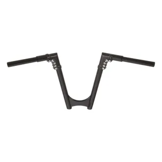 Arlen Ness 1-1/4 Inch Modular Drag Handlebar In Black With 8 Inch Rise (08-965)