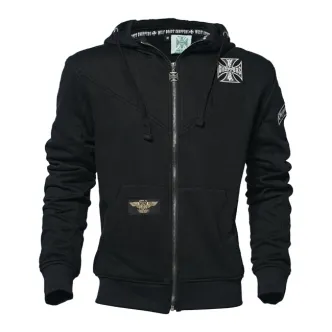 West Coast Choppers OG Classic Panel Zip Hoodie Black Size 2XL (ARM144669)