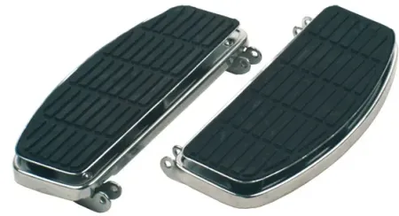 Doss Traditional Shaped Floorboards In Chrome For Harley Davidson 1940-1984 FL, FLH Models (30-152)