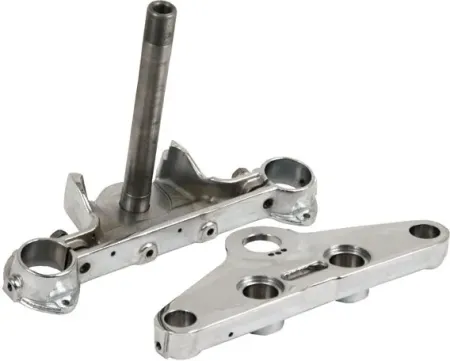 Doss Chrome 41mm Triple Trees, Stock Style For Harley Davidson 1949-1984 FL Models (04-201)