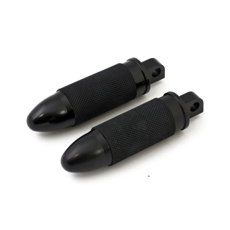Doss Bullet Footpegs With Male Mount In Black Finish (ARM610905)