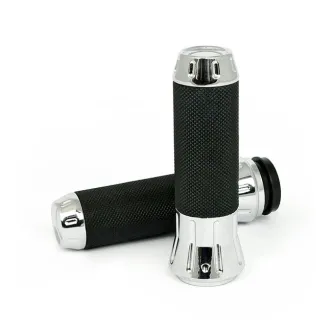 Doss Cobra Billet Aluminium Grips In Chrome For Harley Davidson 2008-2021 Models With E Throttle (ARM920905)