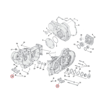 DOSS Lower Front Motor Mount Plate Set in Chrome Finish For Late 1984-2003 XL Sportster (Excluding 1999-2003 883C, 1200C) Models (ARM582115)