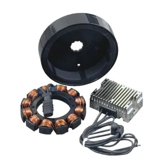 Spyke 32 Amp Charge Kit With Black Regulator For Harley Davidson 1970-1999 Big Twin Models (425410)